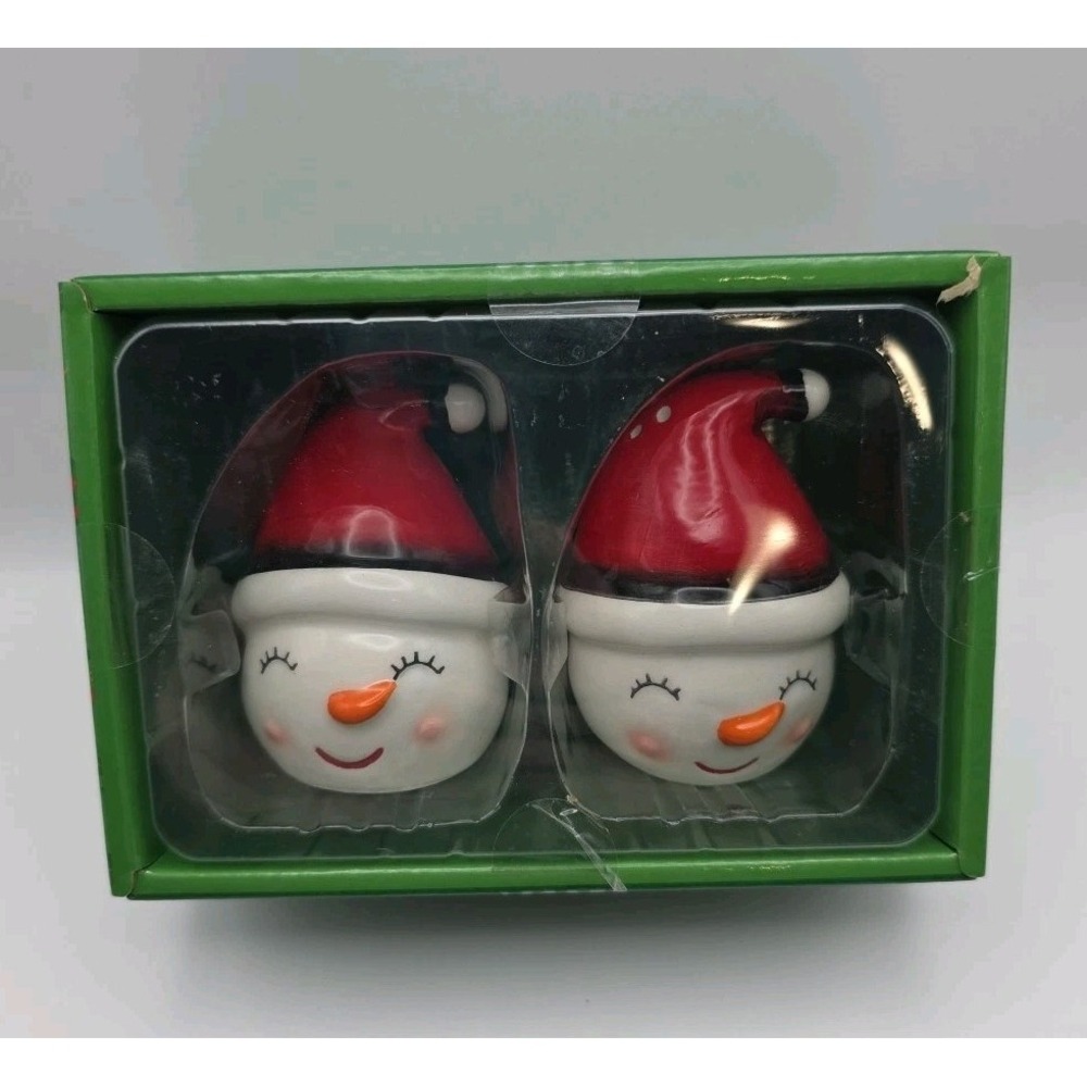 Winter‎ Holiday Snowmen Salt & Pepper Shakers NEW